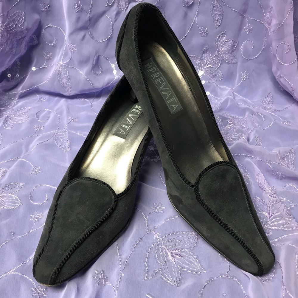 Prevata Italian suede kitten heels